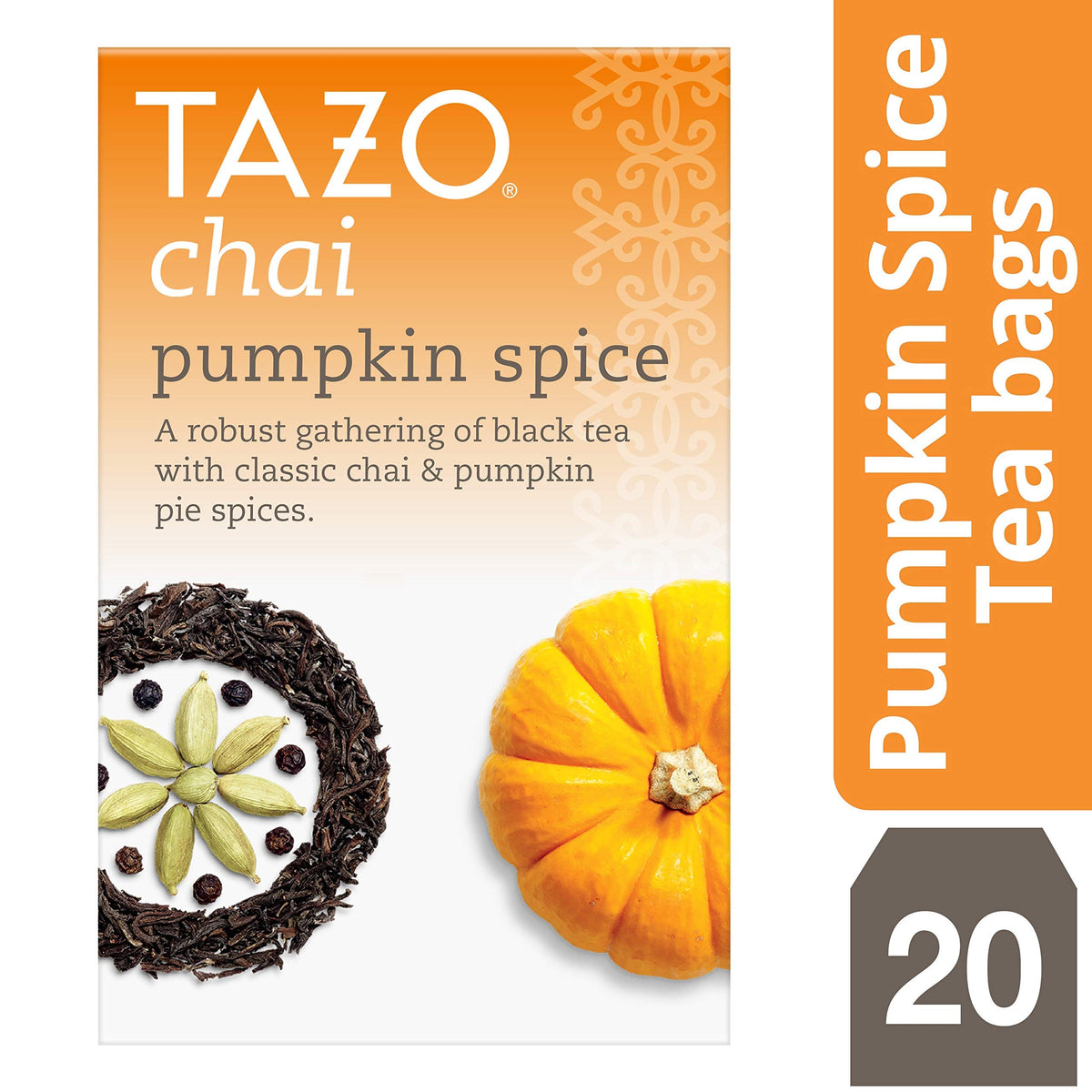 Chai Pumpkin Spice Tea 20 ct (pack of 1) by TAZO – 20 Count (Pack of 1)