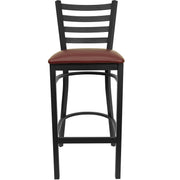 Flash Furniture Burgundy Vinyl Seat/Black Metal Frame / Set of 1 / Traditional Barstools