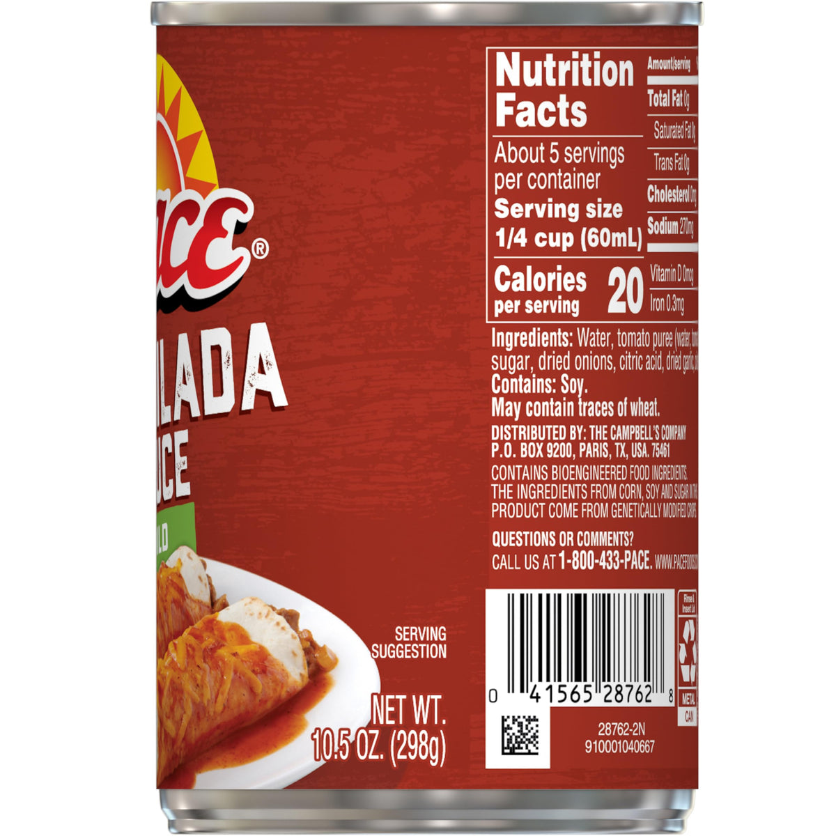 Mild Red Enchilada Sauce by Pace – 10.5 Ounce (Pack of 5), Pack of 5, Model 200650028762
