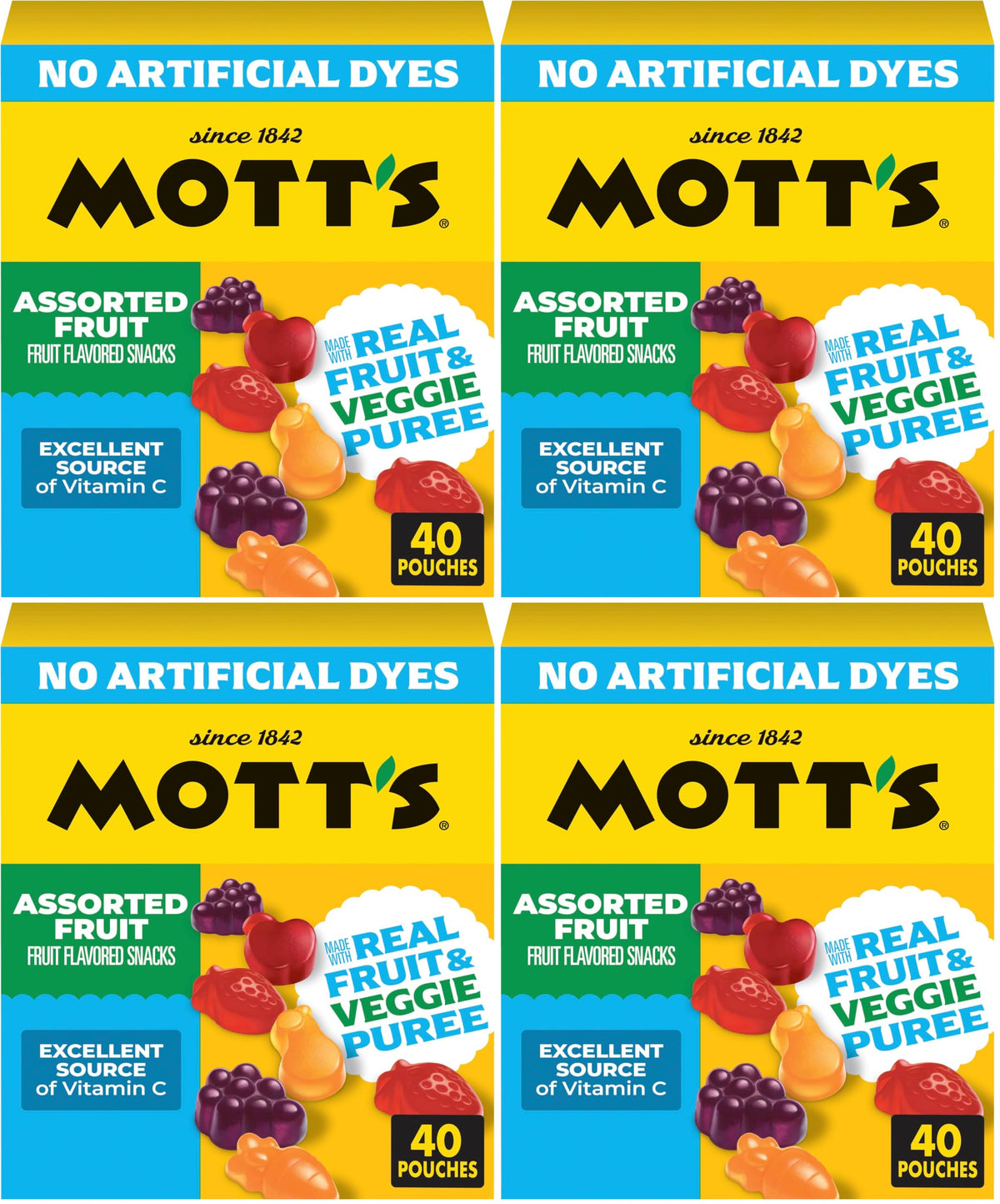 Mott's 40 Count (Pack of 4) / 1 / 4 Fruit Snacks