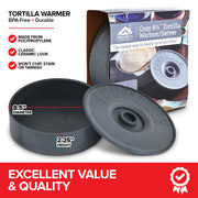 8.5" Large Tortilla Warmer by Modern Innovations – 8.6 inches, 100.0 cubic_inches, Plastic, Gray