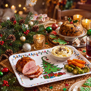 Havawish Christmas Tree Platters, 15.2 x 11 Inch Melamine Set, Multicolor