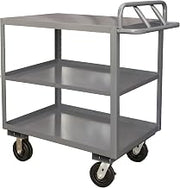 Durham RSC-3060-3-3K-TLD-95 3 Shelf Stock Cart with Top Lip Down, 30" x 60", 3000 lb Capacity