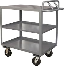 Durham RSC-3060-3-3K-TLD-95 3 Shelf Stock Cart with Top Lip Down, 30" x 60", 3000 lb Capacity
