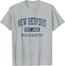 New Bedford Massachusetts MA Vintage Sports Design Navy T-Shirt