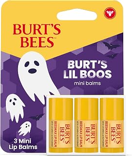 Burt's Bees Burt's Lil Boos Halloween Minis Beeswax Lip Balm Gift Set, 100% Natural Origin Lip Care, 3 Tubes, 0.049 oz. (Package May Vary)