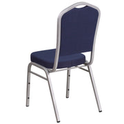 Hercules Crown Back Stackable Banquet Chair by Flash Furniture – Set of 4, Terylene, Oriented Strand Board, Plastic, Foam, Metal, Fabric, Model 4-FD-C01-S-2-GG