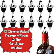 TableCraft 670, Economy Liquor Bottle Pourers, Chrome Plated Plastic, No Collar, Fits Standard 750 ml Bottles, Smooth Accurate Pour, Spill-Reducing Design, Silver, 1.25" x 1.25" x 2.75"