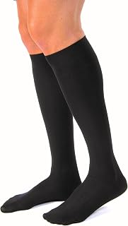 JOBST 113117 forMen Casual Compression Sock, 20-30mmHg, Knee High, Black, Medium