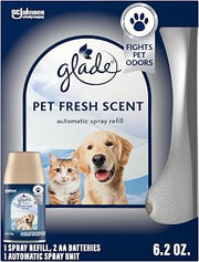 Glade Automatic Spray Refill Starter Kit, Pet Fresh Scent, Scented Air Freshener for Home and Bathroom, 6.2 Oz, 1 Holder + 1 Refill