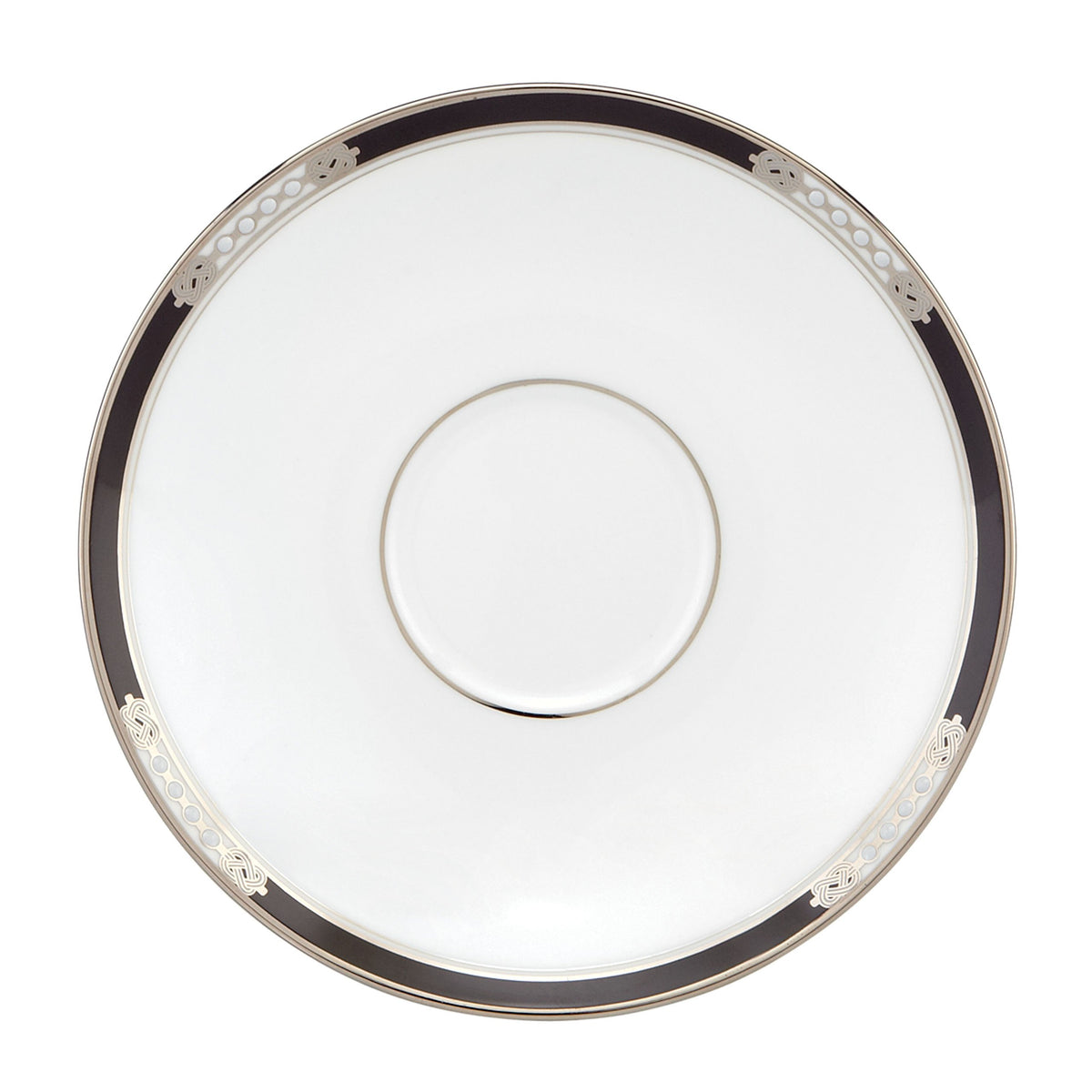 Hancock Platinum Tea Saucer by Lenox – Saucer, Bone China, White, Model 840803