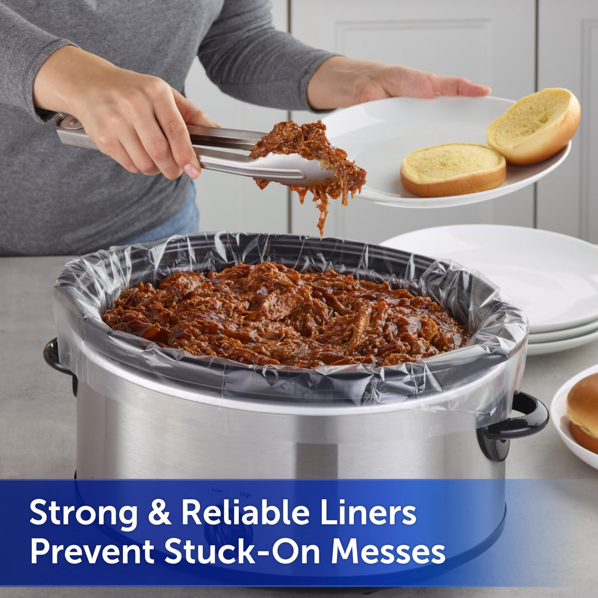 Kitchens Slow Cooker Liners by Reynolds – 8 Quarts, Plastic, Clear, Model G20726