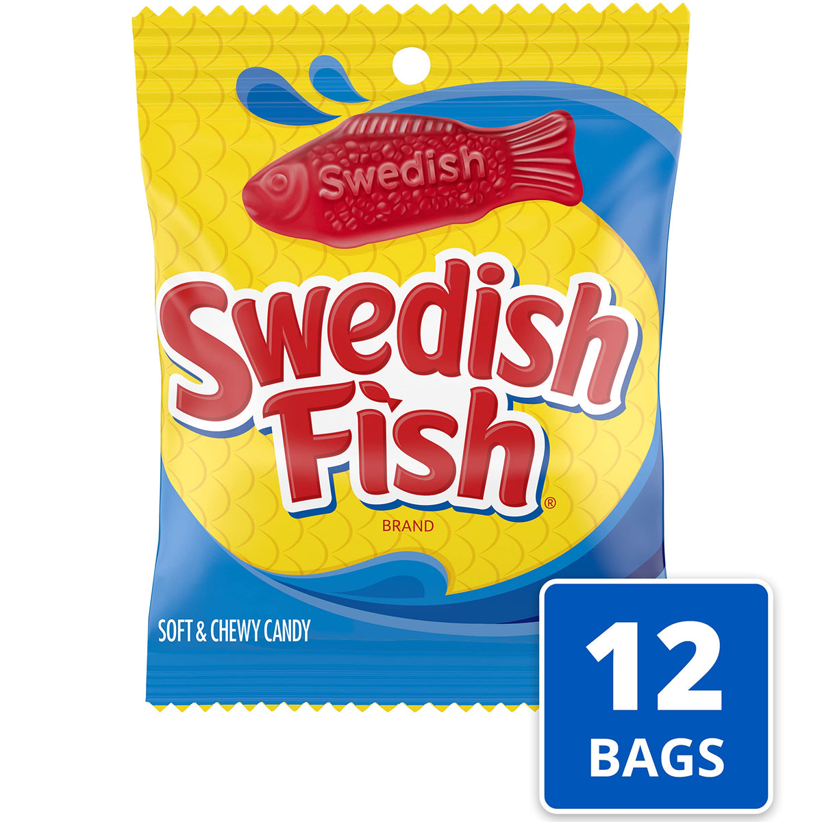 Soft & Chewy Candy by Swedish Fish – 5 Ounce (Pack of 12), Red, Pack of 12, Model 70462098679