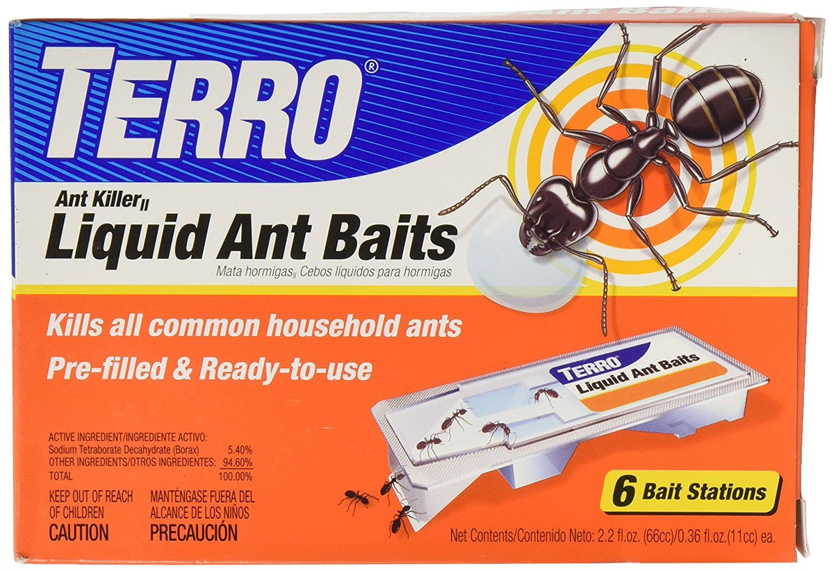 T300-3 Ant Killer Liquid Ant Baits - 6 Packs by Terro – 6-Pack, Paper, Model Terro - T300 - 6pk