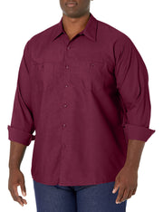 Long Sleeve Industrial Solid Work Shirt Burgundy Small - 5 Pack by Red Kap – Burgundy, Pack of 5, Model SP14