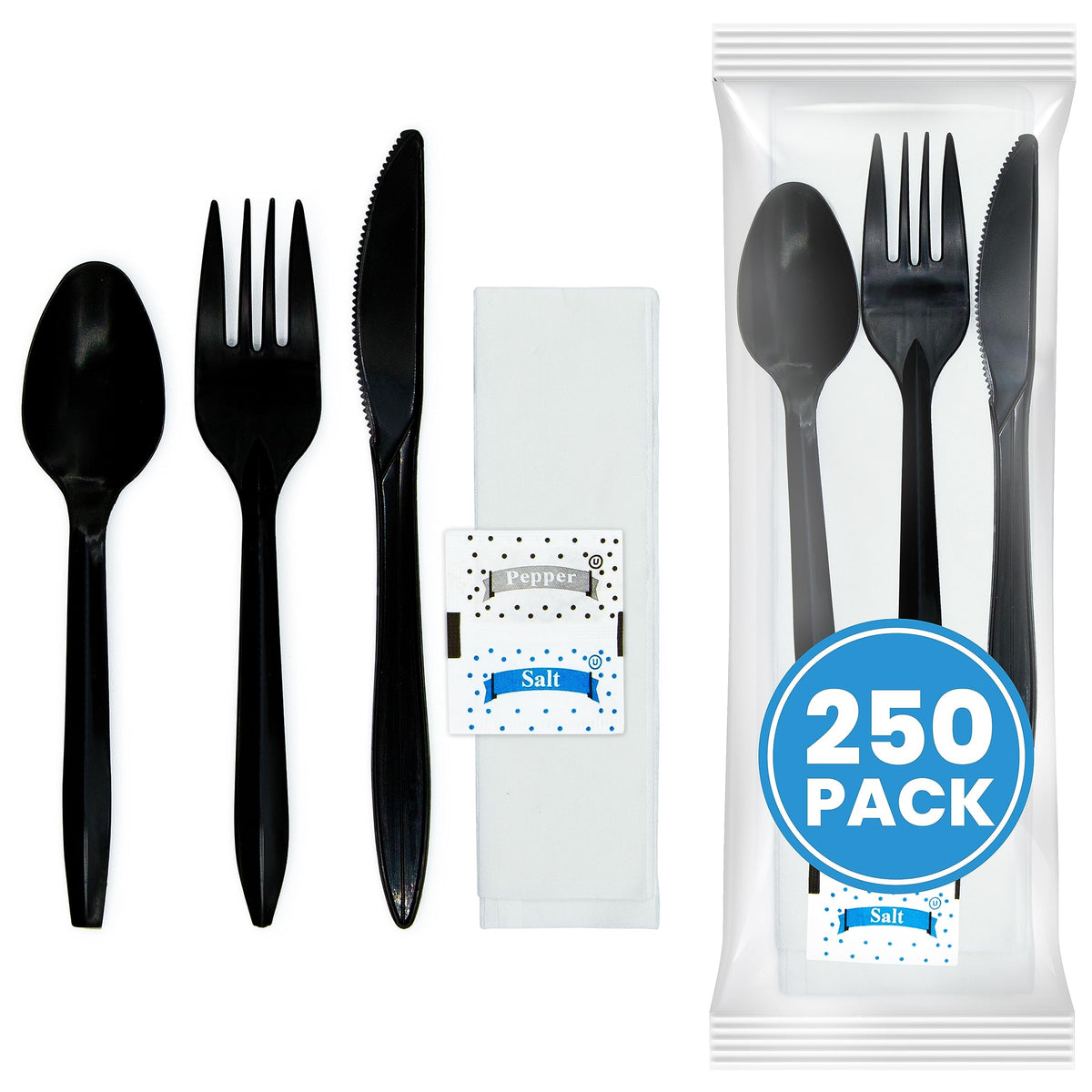 Stock Your Home Black / 50 Count / Modern Spoons
