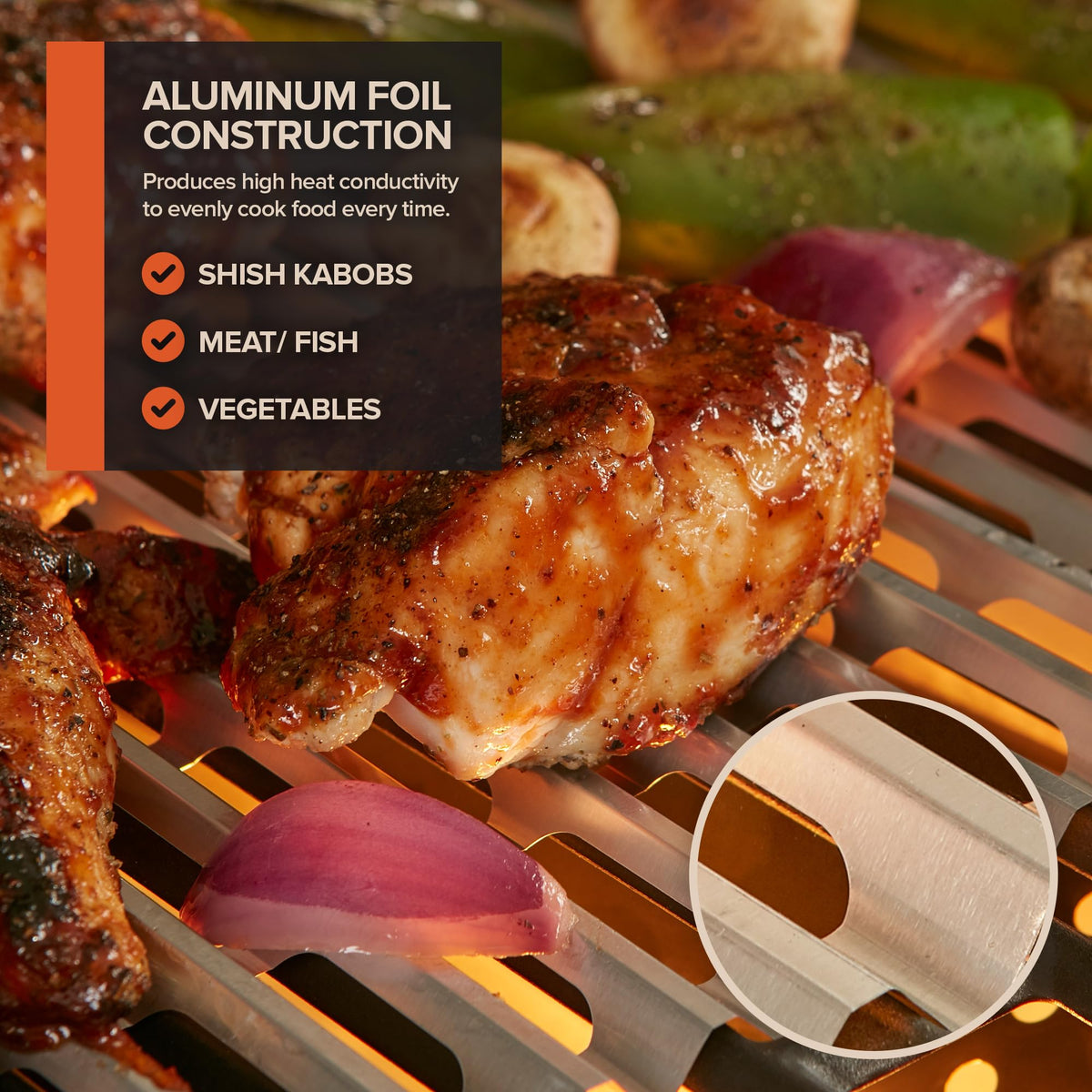 12 Pack Aluminum Grill Grate Liners by Stock Your Home – 12x 20 Pack of 12, PLA (Polylactic Acid), Clear, Pack of 12, Model SYH-3670-QV-1CT