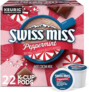 Swiss Miss Chocolate Peppermint Hot Cocoa Mix, Keurig K-Cup Pod, 22/Box (5000355689)