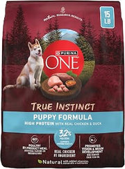 Purina ONE True Instinct with Real Chicken and Duck High Protein Puppy Food Formula Natural with Added Vitamins, Minerals and Nutrients