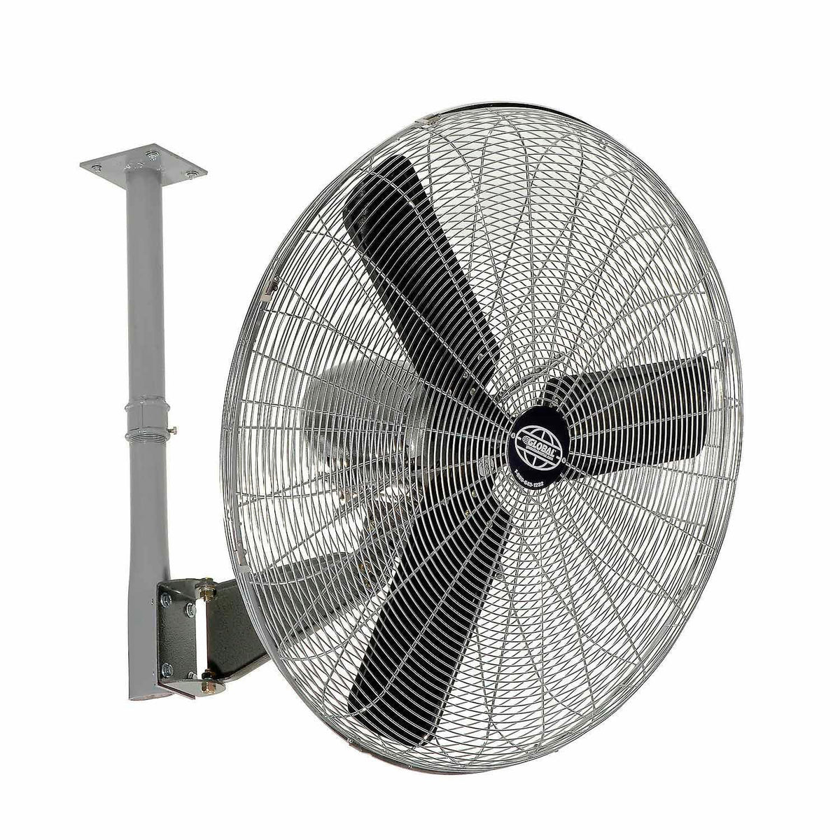 Deluxe Ceiling Mount Fan by Global Industrial – 38"L x 28.5"W x 7"H, Alloy Steel, Black/Gray/Silver, Model 795973