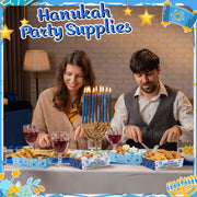 Harloon Hanukkah Serving Trays, Disposable Paper, 36 Count