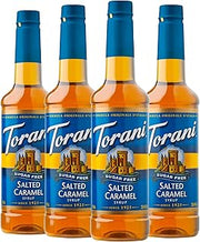 Torani Sugar Free Salted Caramel Flavored Drink Syrup, 25.4 fl oz, 4 Pack