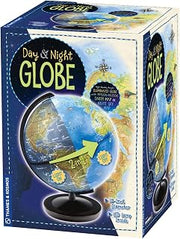 Thames & Kosmos Day & Night Globe - Handcrafted, Acrylic - Made in Germany by Columbus Globes - 10 inch, Illuminated LED Light-up with Night Sky Constellation Map
