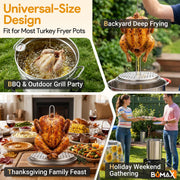 BQMAX Turkey Fryer Rack Kit, Stainless Steel, Silver