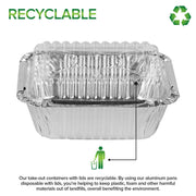 Stock Your Home 1 lb / 25 Pack / Silver Disposable Cookware