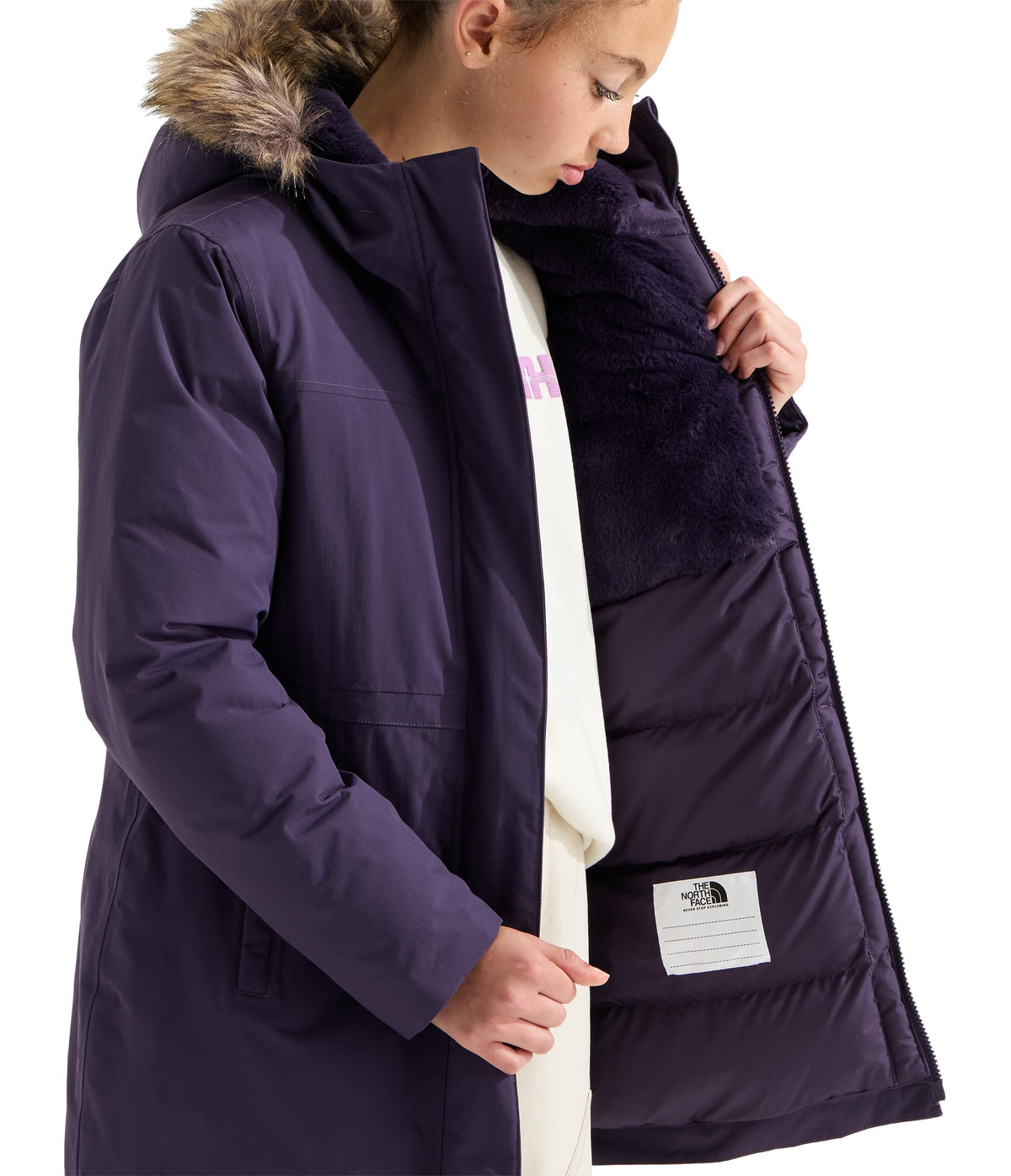 Girls' Arctic Parka by The North Face – Nylon, Endless Dusk, Model NF0A8A30