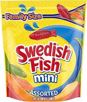 Swedish Fish Mini Assorted Soft & Chewy Gummy Candy, Family Size, 1.8 lb