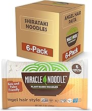 Angel Hair Pasta - Plant Based Shirataki Noodles by Miracle Noodle – 3.5 Ounce (Pack of 12), Angel Hair, Pack of 12, Model MNA