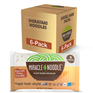Angel Hair Pasta - Plant Based Shirataki Noodles by Miracle Noodle – 3.5 Ounce (Pack of 12), Angel Hair, Pack of 12, Model MNA