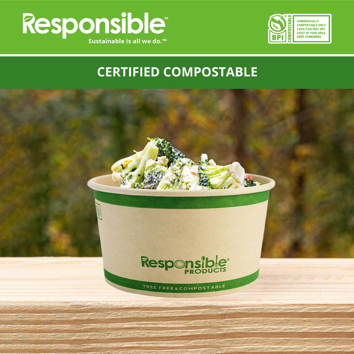 6 oz Paper Food Containers by Responsible Products – 6.0 fluid_ounces, Other, White, Model RP-SB12W-500