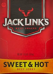 Jack Link's Meat Snacks Beef Jerky, Sweet and Hot, 1.25 Ounce (Pack of 10)