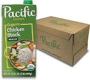 Pacific Foods Organic Unsalted Chicken Stock, 32 oz Carton (12 Pack)