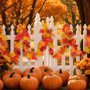Mega-Loopolis Maple Leaf Garland, 12 Ft Total Length, Classic Fall