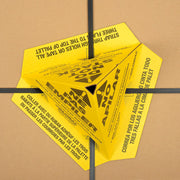 Trilingual "Do Not Stack" Printed Pallet Cones by Global Industrial – 8 x 8 x 10, Corrugated Cardboard, Yellow, Model 412402