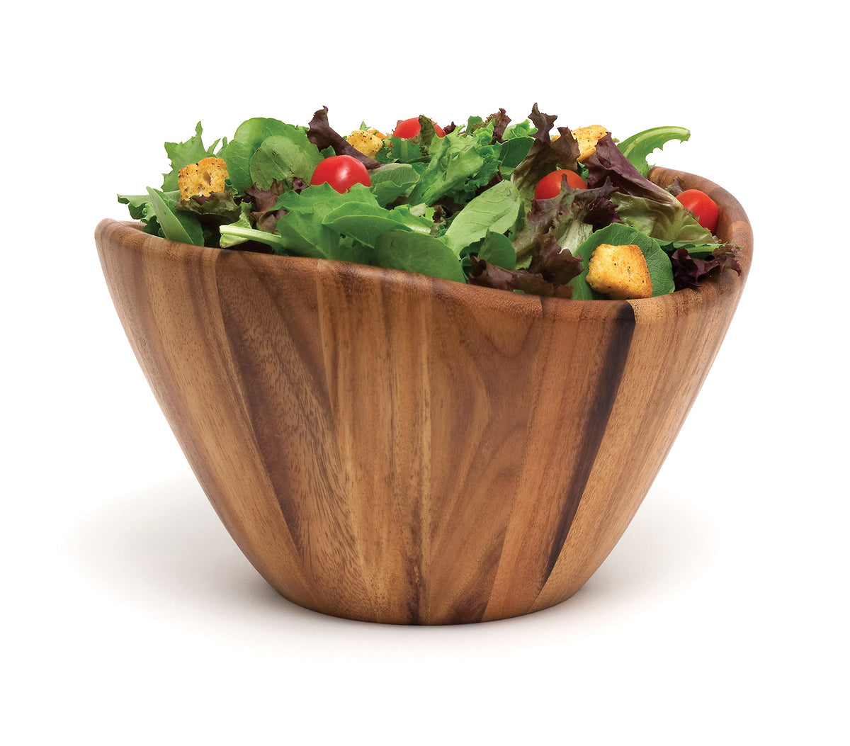 Lipper International Acacia Wave Bowl, 12 Inch Diameter, Natural