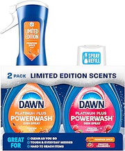 Dawn Powerwash Spray, Dish Soap, Dishwashing Liquid, Pumpkin Spice + Frosted Cranberry, 1 Starter Kit + 1 Refill, 2x16 Fl Oz