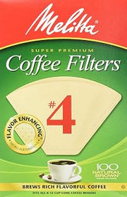 Melitta Cone Coffee Filters, Natural Brown #4, 300 Count (Pack Of 3)
