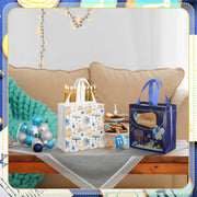 Tegeme Hanukkah Gift Bags, 9 x 8.7 x 4.3 Inches, Pack of 24
