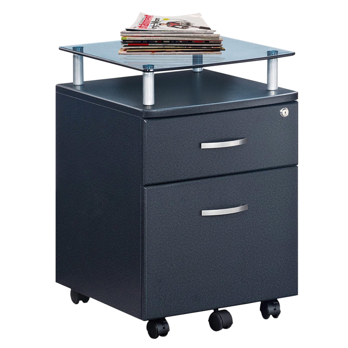 Techni Mobili Graphite / Regular / Modern Vertical File Cabinets