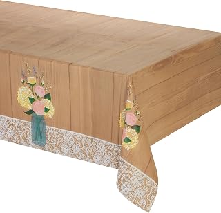 Creative Converting 728706 Classic Wedding Theme Plastic Tablecloth