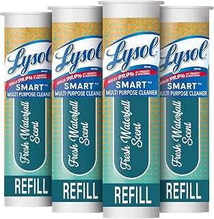 Lysol Smart Refill Cartridges, 4 x 0.195FL.OZ (5.76mL) (Pack of 4) Fresh Waterfall