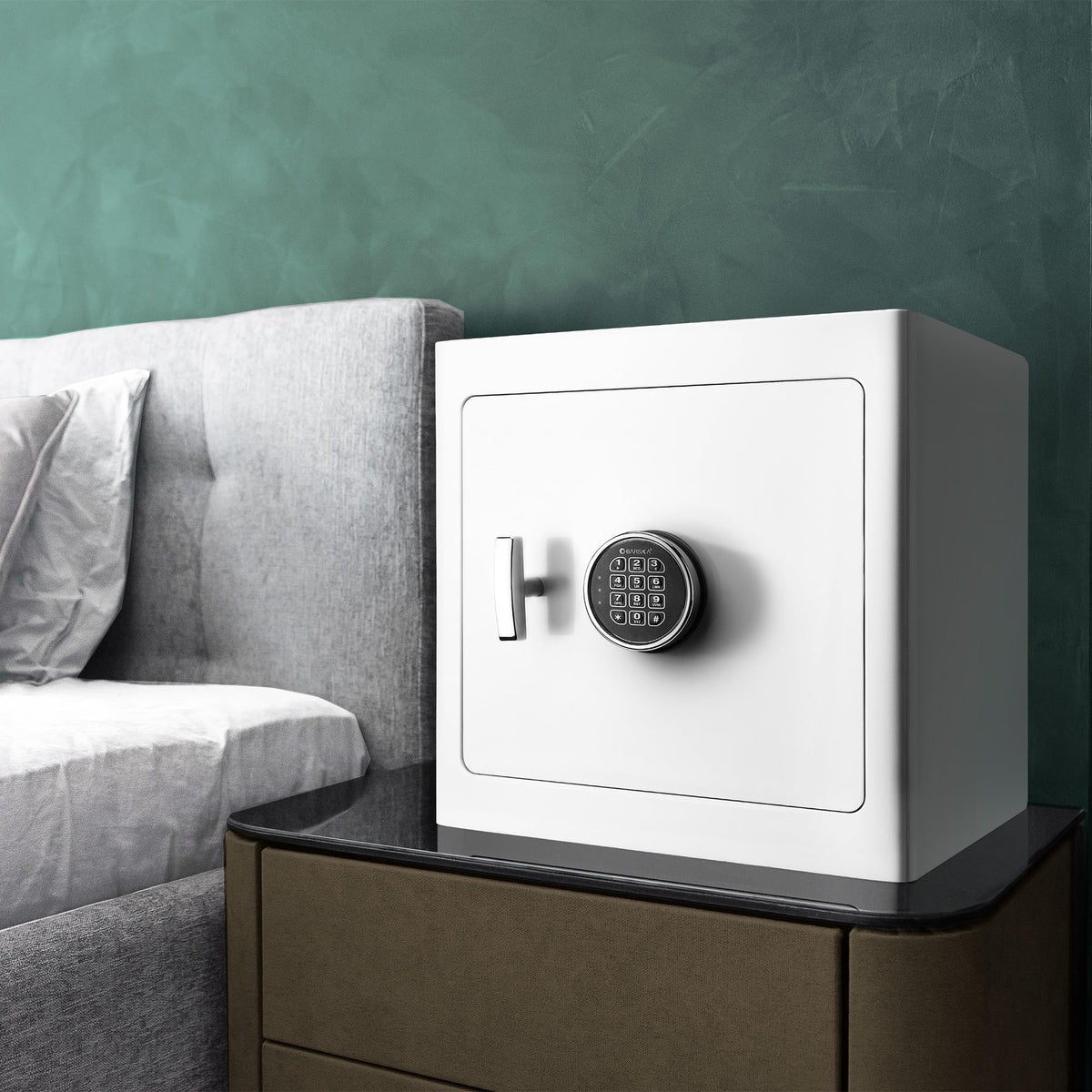 Barska Light Interior / 17.5 x 18 x 14 inches / White Cabinet Safes