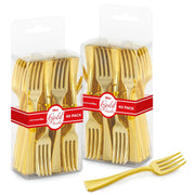 Stock Your Home Mini Fork / Gold / 80 Dessert Forks
