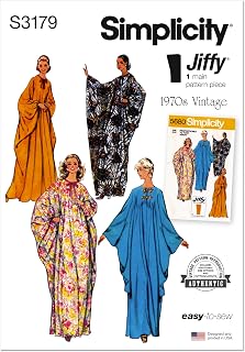 Simplicity SS3179OS Misses' Jiffy Caftan Sewing Pattern Packet, Design Code S3179, One Size