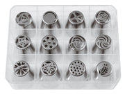 World Cuisine Drop Flower Tip Set by PADERNO – Medium, Stainless Steel, Gray, Model 47357-38