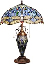 Chloe Lighting SUNNIVA Dragonfly-Style Dark Bronze 3 Light Double Lit Table Lamp 16" Wide
